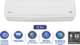 Dawlance 1.5 Ton Inverter AC main banner showing features like Gen Mode, Gold Fin, and Self Clean