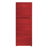 Haier HRF-246EPR E-Star Glass Door Refrigerator – Red Glass front view