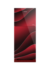 Kenwood KRF-22257 New Persona Plus Glass Door 9 Cu Ft Refrigerator – Maroon Glass front view