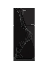 Kenwood KRF-23357 New Persona Plus Glass Door 11 Cu Ft Refrigerator – Black Glass front view