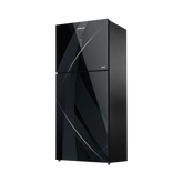 Kenwood KRF-25657 Smart Inverter Glass Door 16 Cu Ft Refrigerator – Black Glass front view