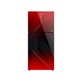Kenwood KRF-25657 Smart Inverter Glass Door 16 Cu Ft Refrigerator – Maroon Glass front view