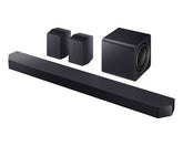 Samsung HW-Q990F Q-Series 11.1.4ch Dolby Atmos soundbar, front with subwoofer and rears