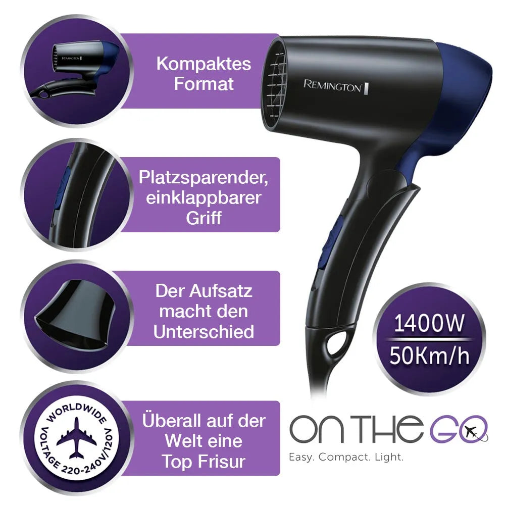 Remington D2400 Travel On The Go 1400W Hair Dryer photo 2 | ShandaarBuy