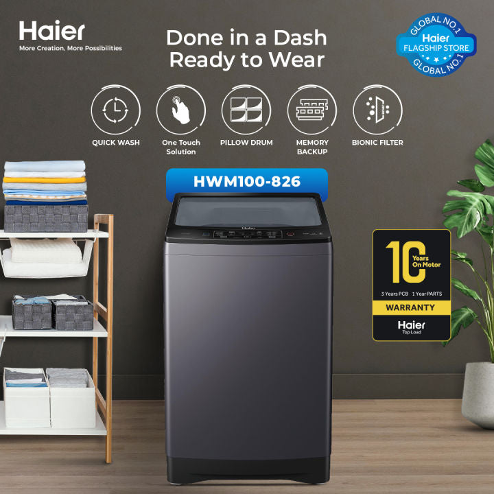 HAIER 10KG 100-826S6 Fully Automatic Washing Machine
