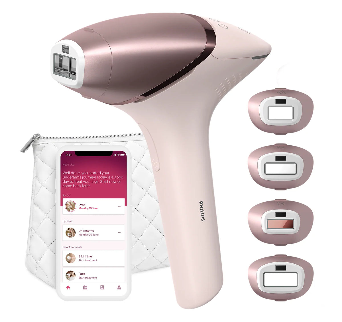 Philips Lumea BRI958/60 IPL 9000 Series Hair Removal Device with SenseIQ (4 Attachments) - image 1