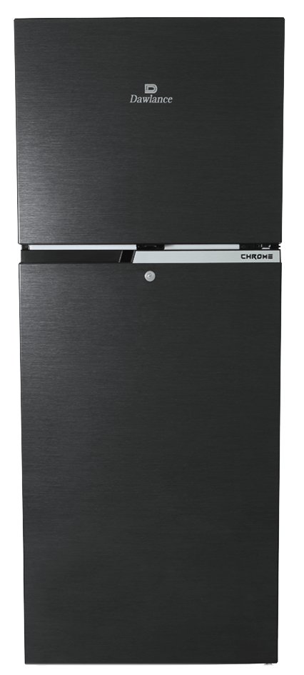 Dawlance 9160WB Chrome Hairline Black Double Door Refrigerator