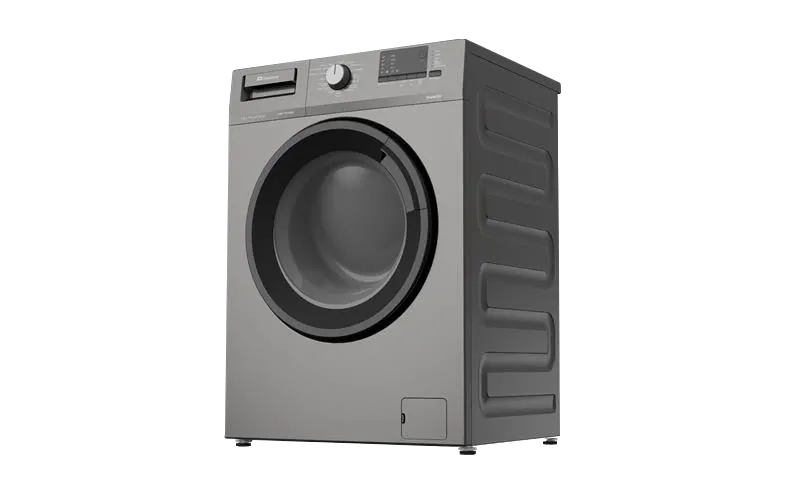 Dawlance DWF 7310 INV Manhattan Grey front load washing machine, angled view