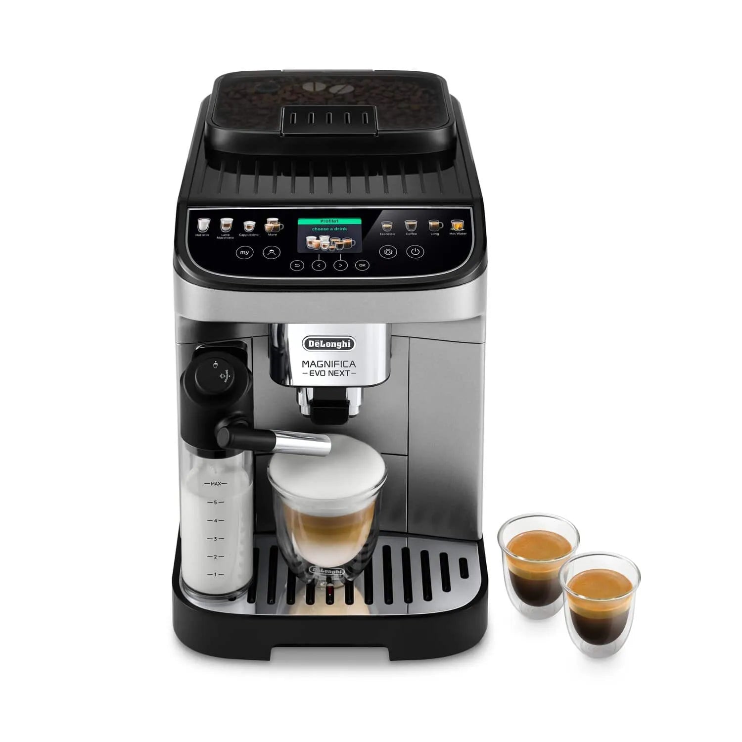 Delonghi ECAM310.80 front view | Delonghi Magnifica Evo Next ECAM310.80 Bean-to-Cup Coffee Maker | ShandaarBuy