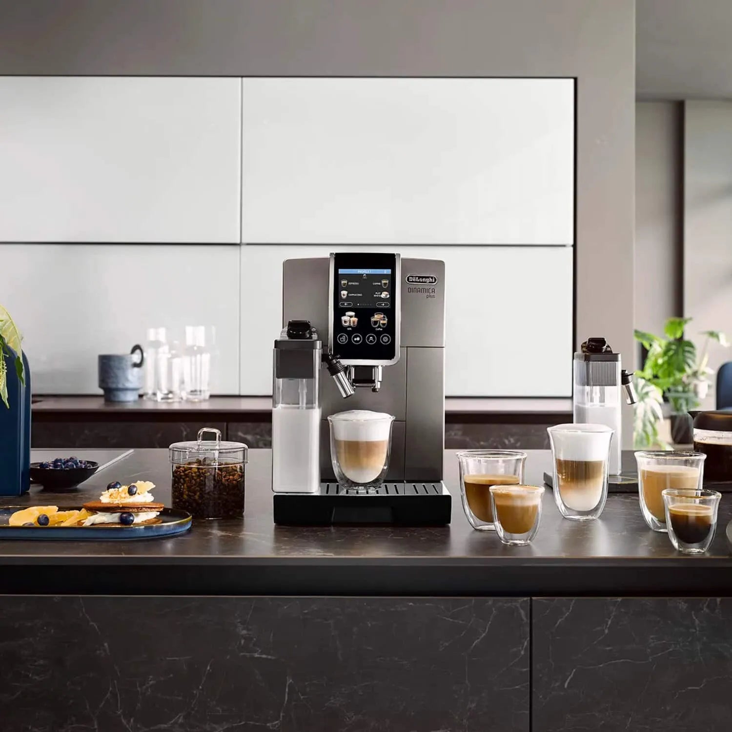 Delonghi ECAM380.95 side view | Delonghi Dinamica Plus ECAM380.95 Bean-to-Cup Coffee Maker | ShandaarBuy