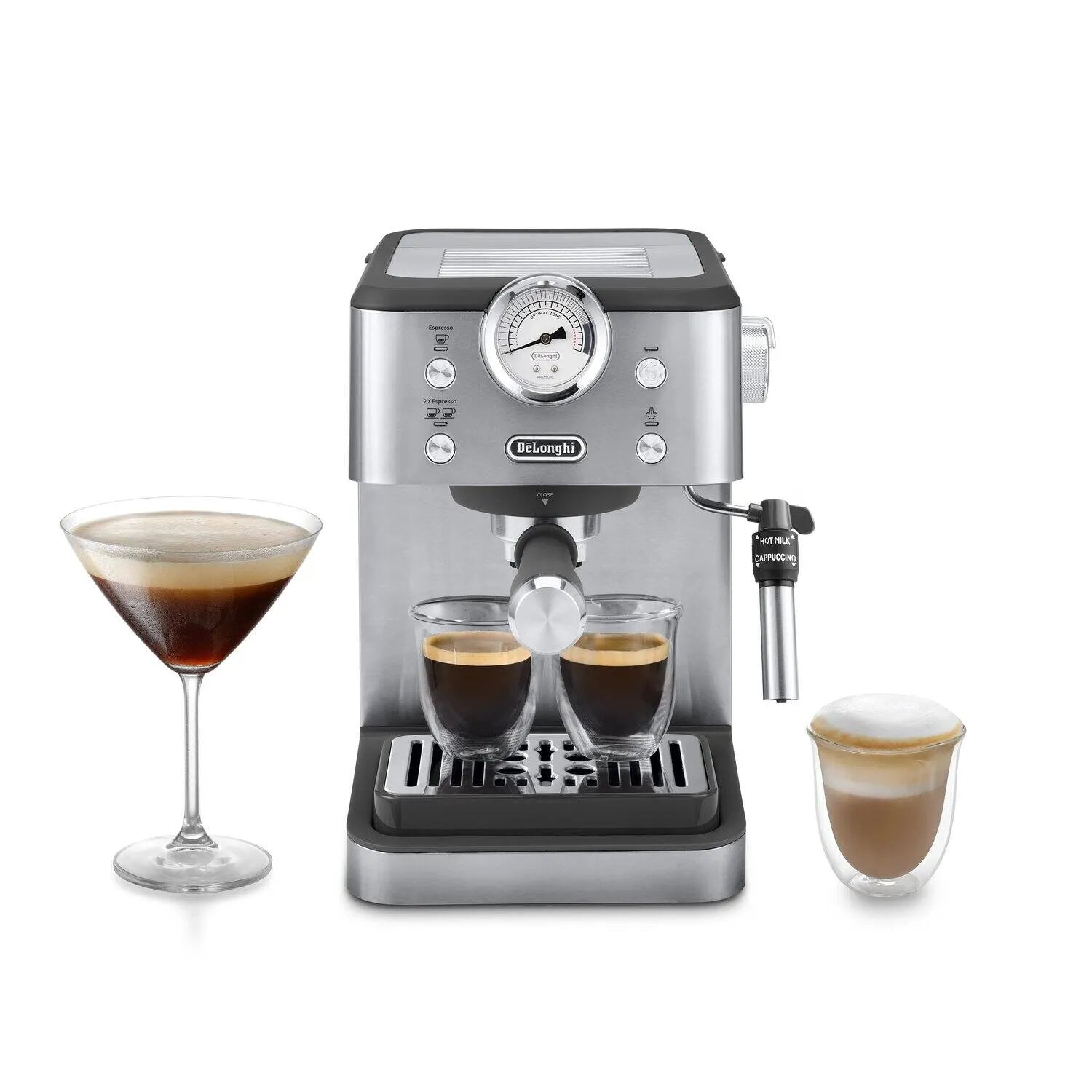 Delonghi EM450.M front view | Delonghi Linea Classic EM450.M Espresso Machine | ShandaarBuy