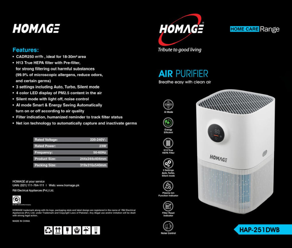 Homage Air purifier HP 251DWB