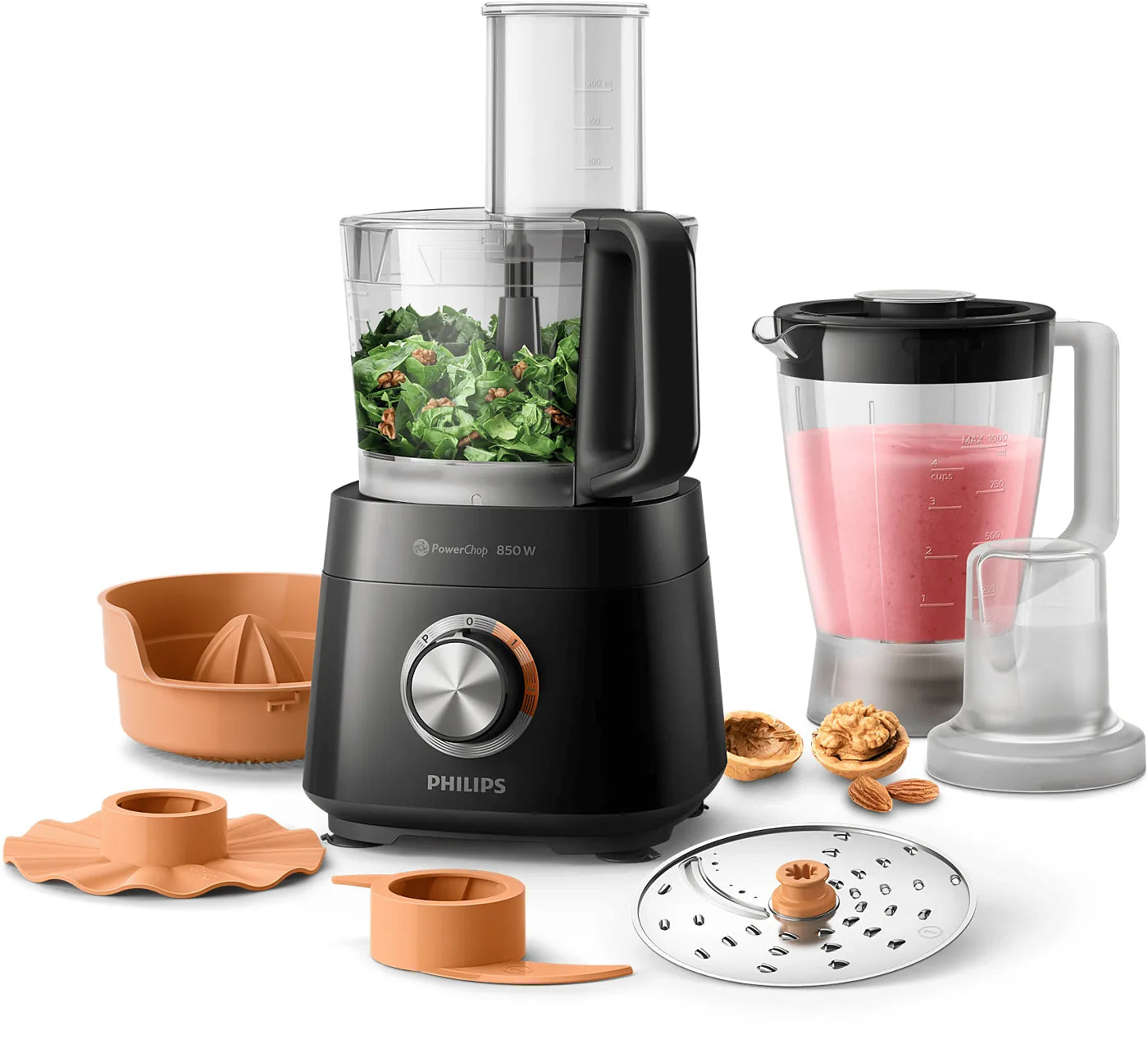 Philips HR7520/10 Food Processor — view 5 | Philips HR7520/10 Food Processor (Black) | ShandaarBuy