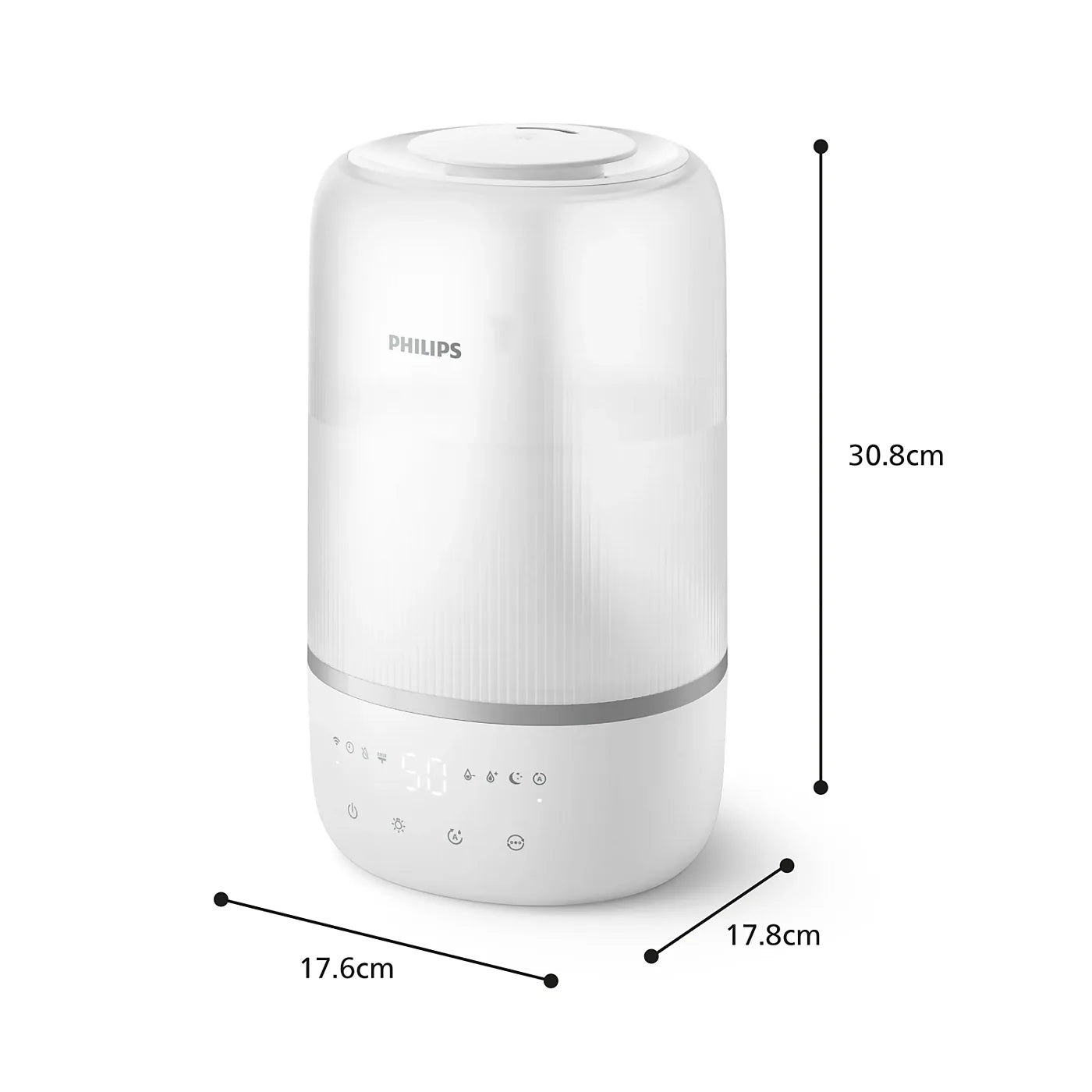 Philips HU1509/00 Humidifier — view 2 | Philips HU1509/00 Humidifier (White) | ShandaarBuy