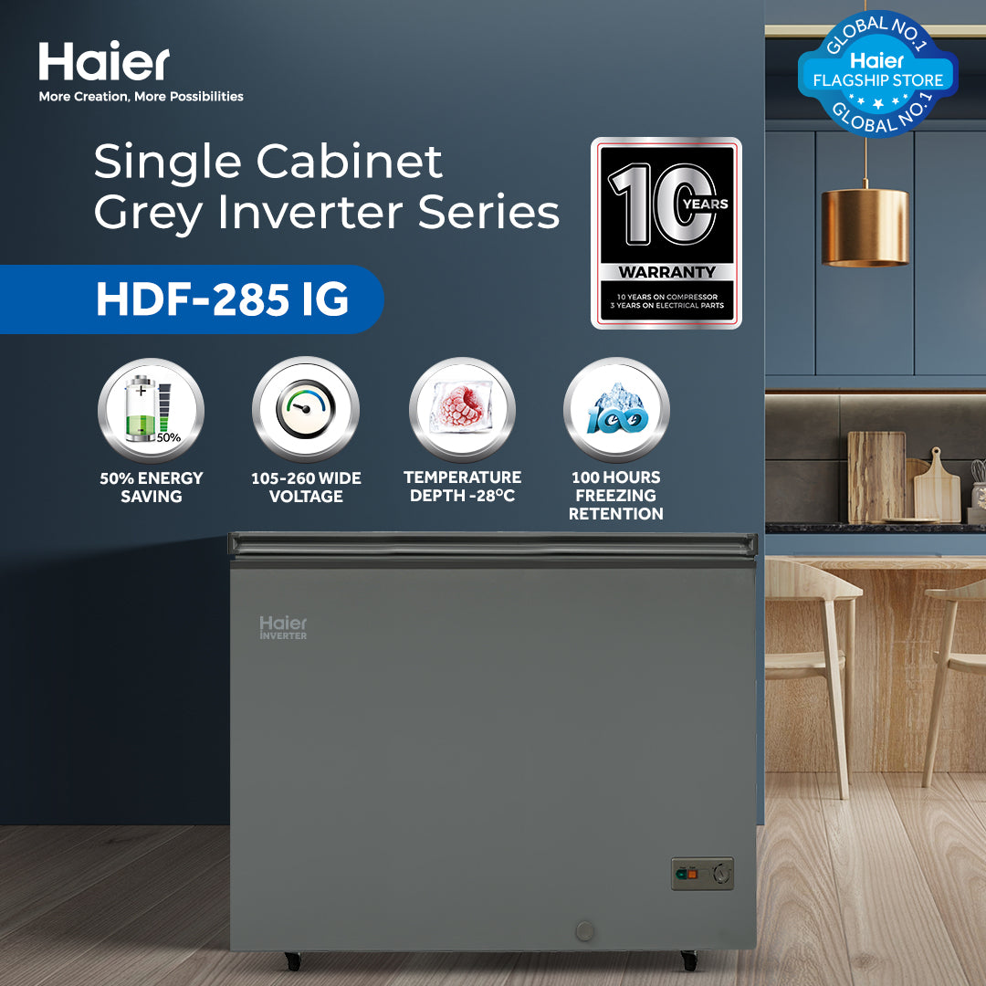 Haier HDF-285IG Single Door Inverter Deep Freezer price