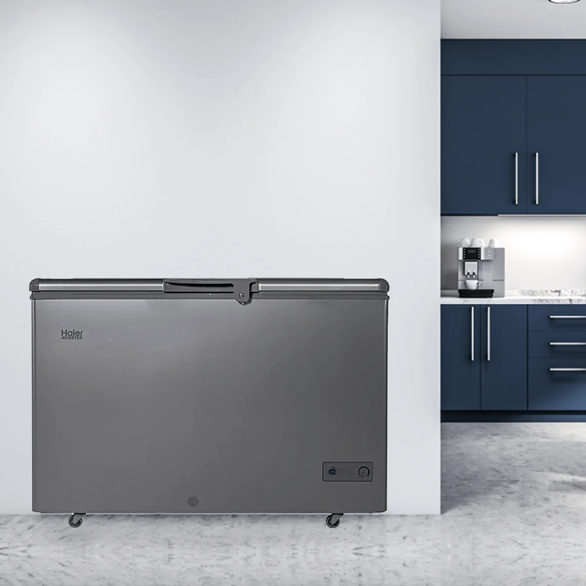 Haier HDF-245IG Singal Door Inverter Deep Freezer gry color 