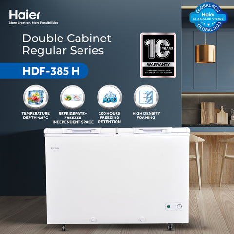 Haier HDF-385H Double Door Deep Freezer