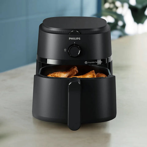 Philips NA120/00 Air Fryer — view 2 | Philips NA120/00 Air Fryer (Black) | ShandaarBuy