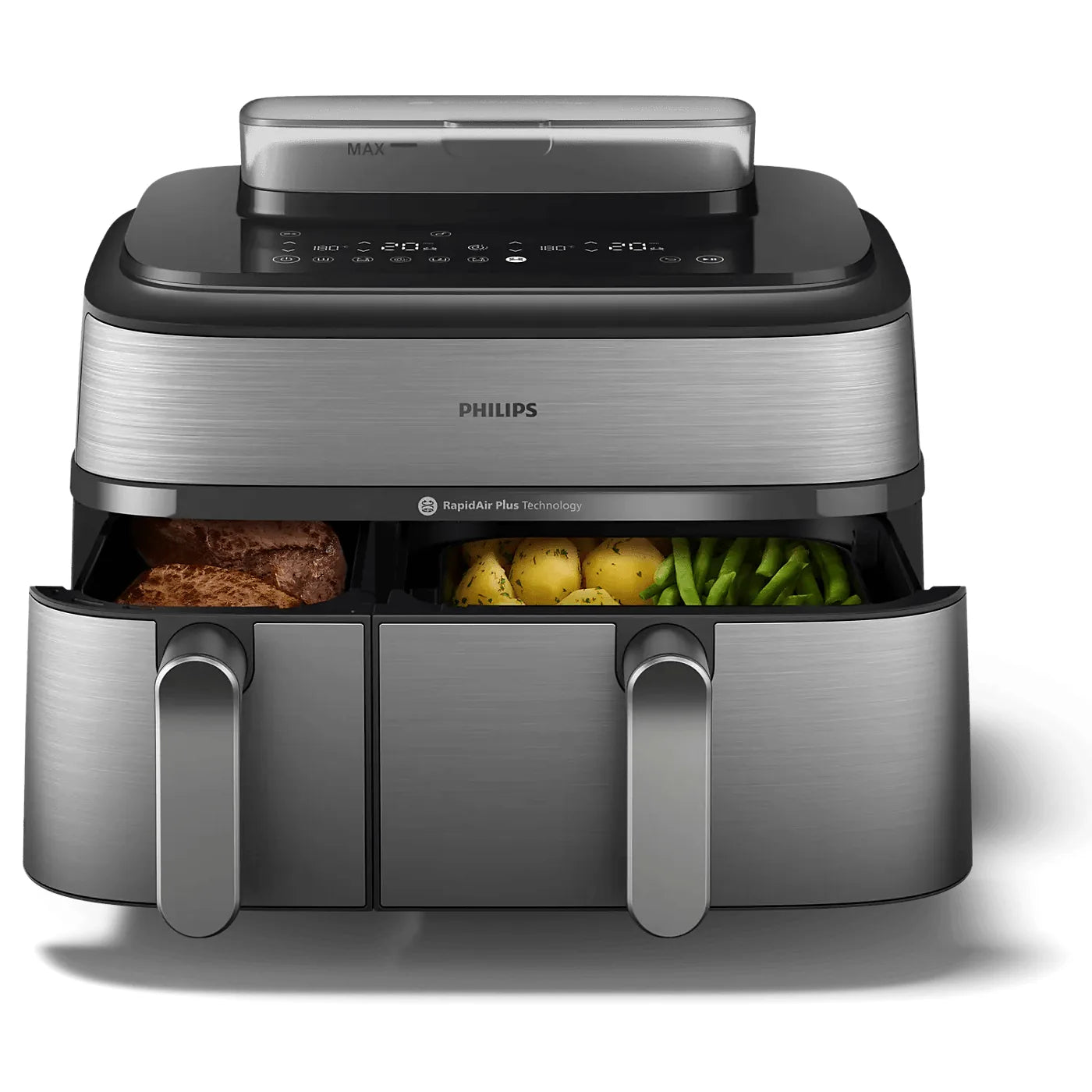 Philips NA555/09 Air Fryer — view 3 | Philips NA555/09 Air Fryer (Silver) | ShandaarBuy