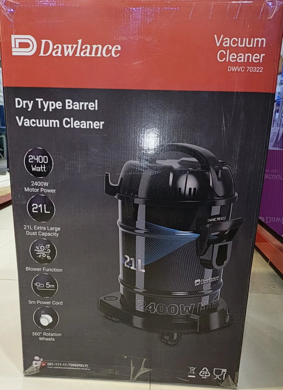 Dawlance Vacuum Cleaner DWVC-70322 Powerful Drum Vacuum & Blower
