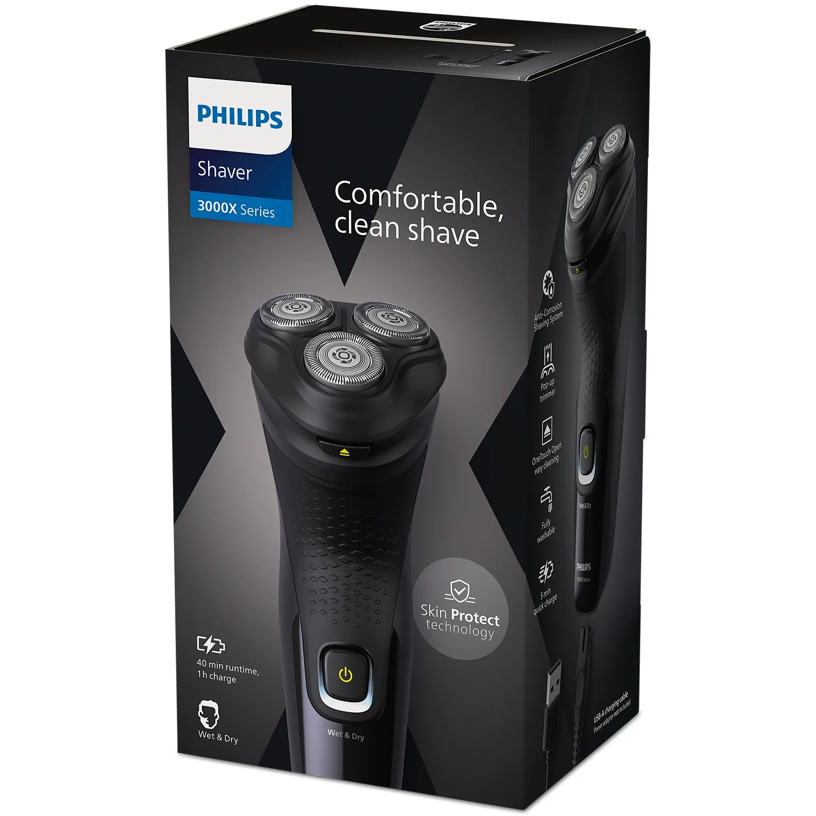 Philips X3021/00 Shaver 3000X Series Wet & Dry Electric Shaver - image 5