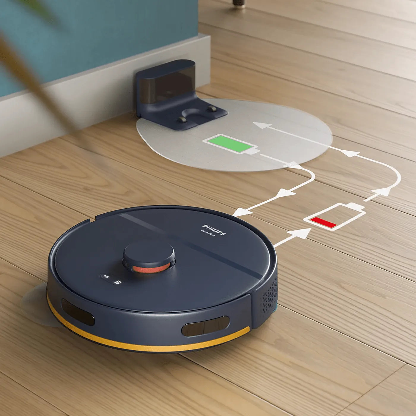 Philips XU2000/15 Robot Vacuum — view 6 | Philips XU2000/15 Robot Vacuum (Dark Blue) | ShandaarBuy