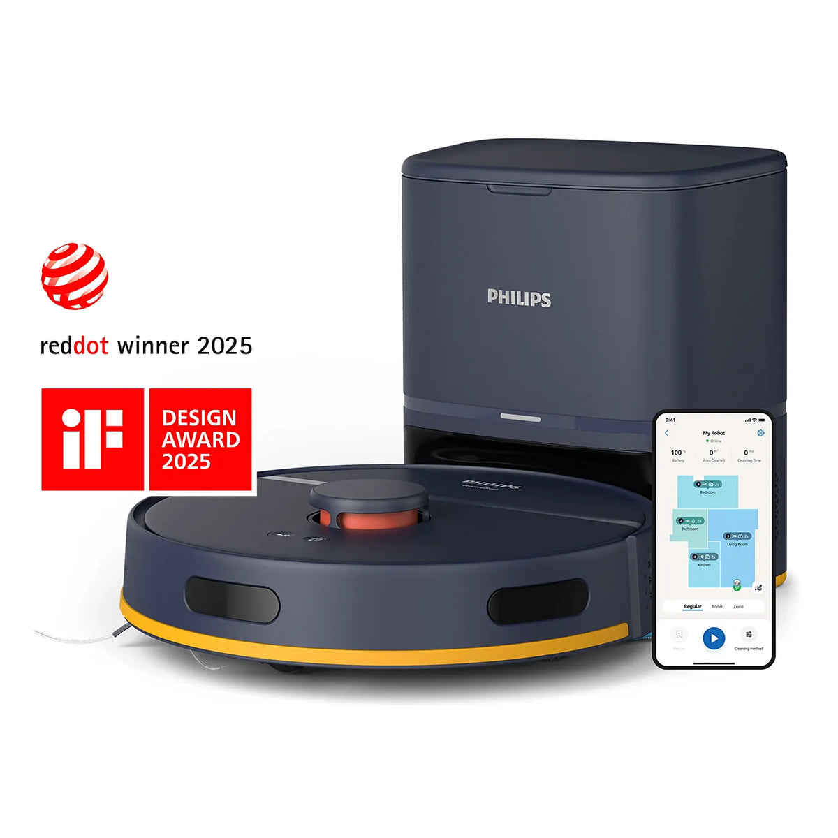Philips XU2100/15 Robot Vacuum — view 1 | Philips XU2100/15 Robot Vacuum (Dark Blue) | ShandaarBuy