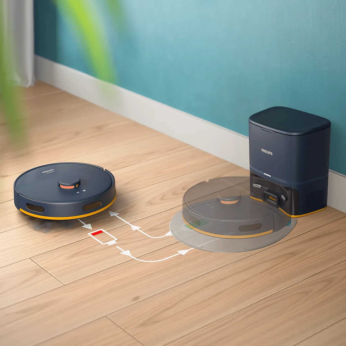 Philips XU2100/15 Robot Vacuum — view 5 | Philips XU2100/15 Robot Vacuum (Dark Blue) | ShandaarBuy