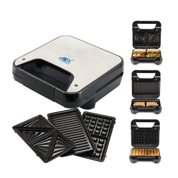 Anex AG-2047 Sandwich Maker — side view | Anex AG-2047 2 Slice Sandwich Maker 3In1 | ShandaarBuy
