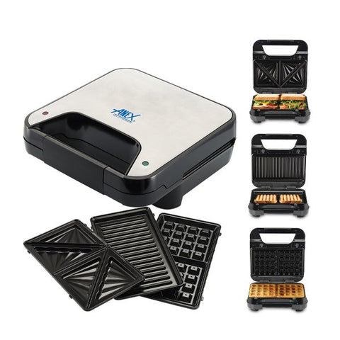 Anex AG-2047 Sandwich Maker — side view | Anex AG-2047 2 Slice Sandwich Maker 3In1 | ShandaarBuy