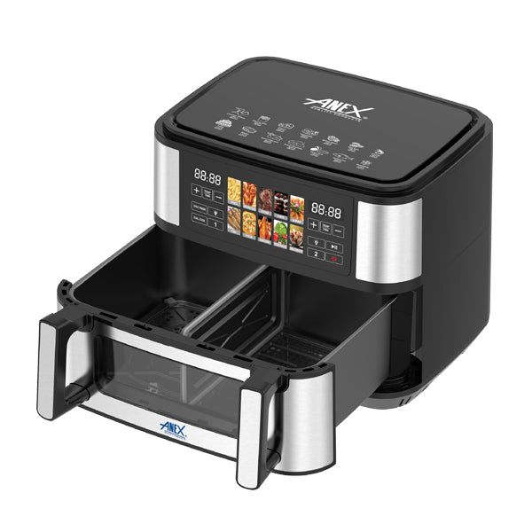Anex AG-2112 Air Fryer — side view | Anex AG-2112 Air Fryer Digital Dual Cooking | ShandaarBuy