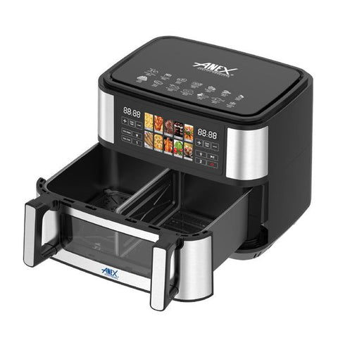 Anex AG-2112 Air Fryer — side view | Anex AG-2112 Air Fryer Digital Dual Cooking | ShandaarBuy