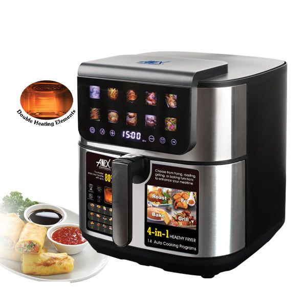 Anex AG-2126 Air Fryer — front view | Anex AG-2126 Air Fryer (Digital) Up&Down Element | ShandaarBuy