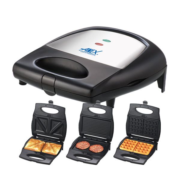 Anex AG-2138 Sandwich Maker — detail view | Anex AG-2138 Sandwich, Waffle,Grill (750 W) | ShandaarBuy