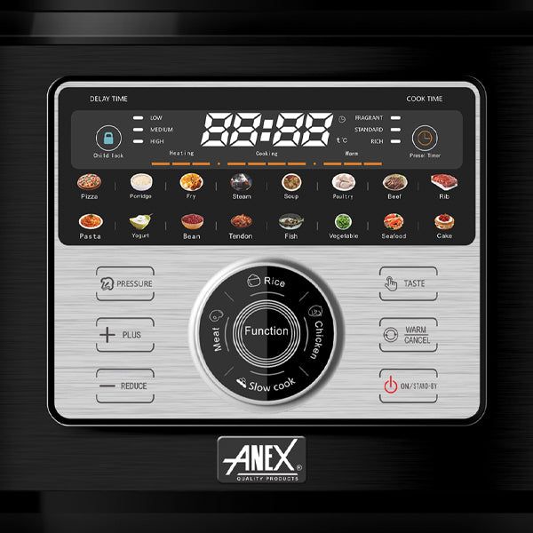 Anex AG-2186 Multi Cooker — detail view | Anex AG-2186 Multi Pressure Cooker Digital Panel | ShandaarBuy