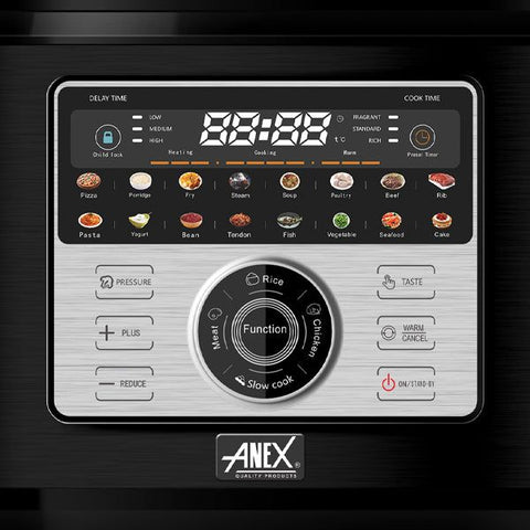 Anex AG-2186 Multi Cooker — detail view | Anex AG-2186 Multi Pressure Cooker Digital Panel | ShandaarBuy