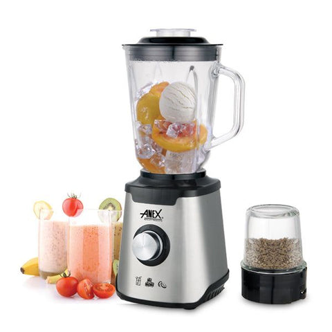 Anex AG-6130 Blender — front view | Anex AG-6130 SS Body,Glass Jug & Grinder 2in1 | ShandaarBuy