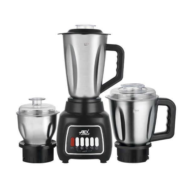 Anex AG-6139 Blender — side view | Anex AG-6139 SS Jug & Grinder 3 in1 600W | ShandaarBuy