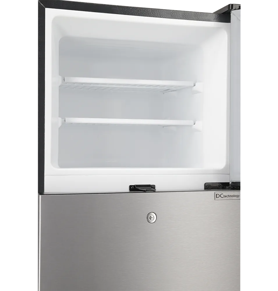 Dawlance 9149 WB D Solar Line Hairline Silver Refrigerator angle view