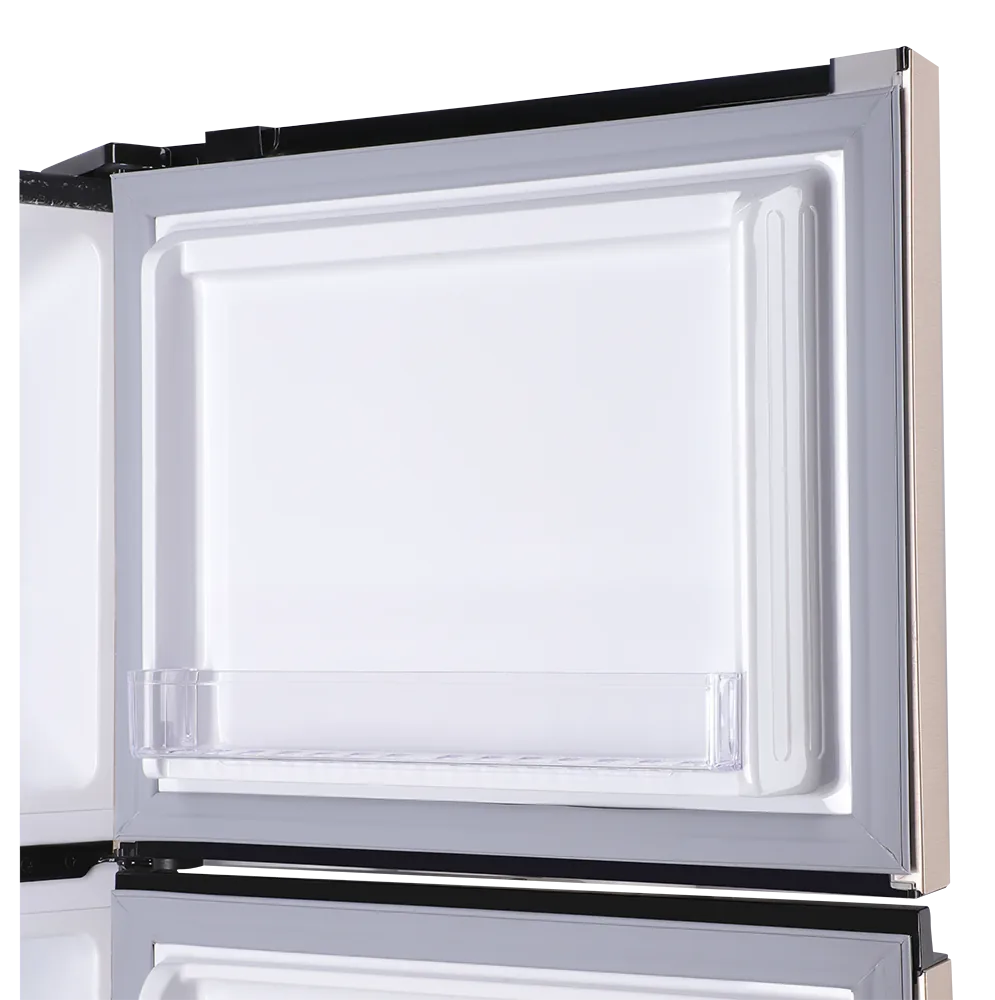 Dawlance 9149 WB E-Chrome Hairline Golden Refrigerator close up