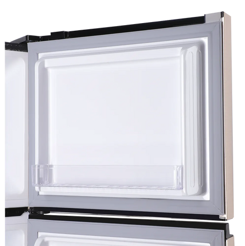 Dawlance 9149 WB E-Chrome Hairline Golden Refrigerator close up
