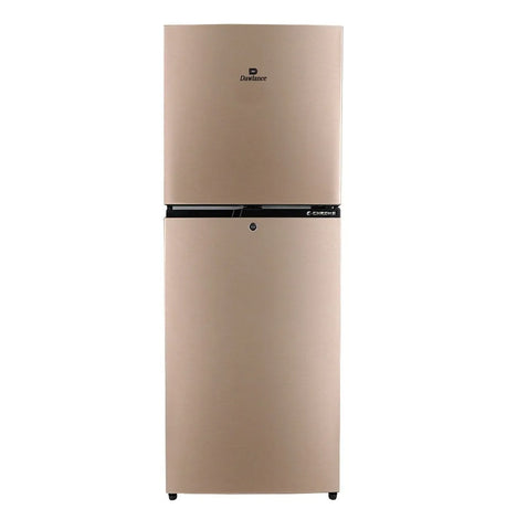 Dawlance 9173 WB E-Chrome Hairline Golden Refrigerator front view
