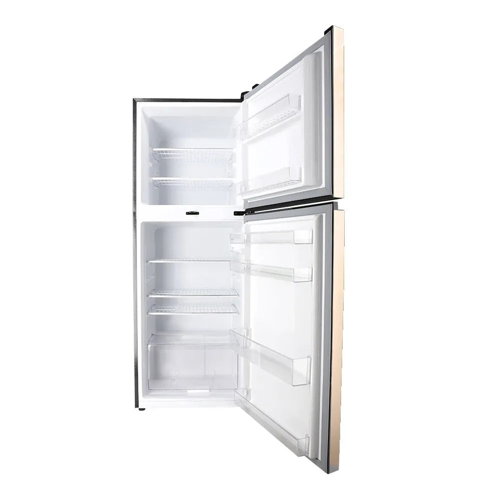 Dawlance 9173 WB E-Chrome Hairline Golden Refrigerator interior view
