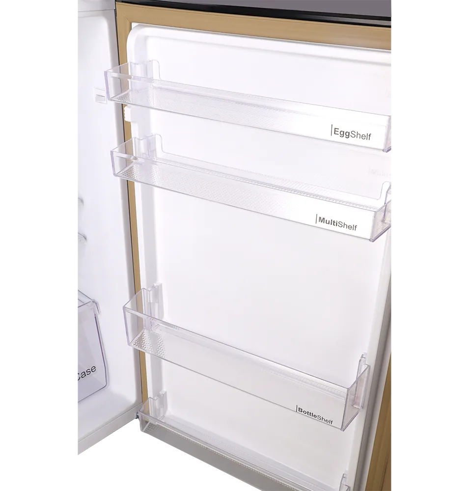 Dawlance 9178 LF Chrome Hairline Black Refrigerator angle view