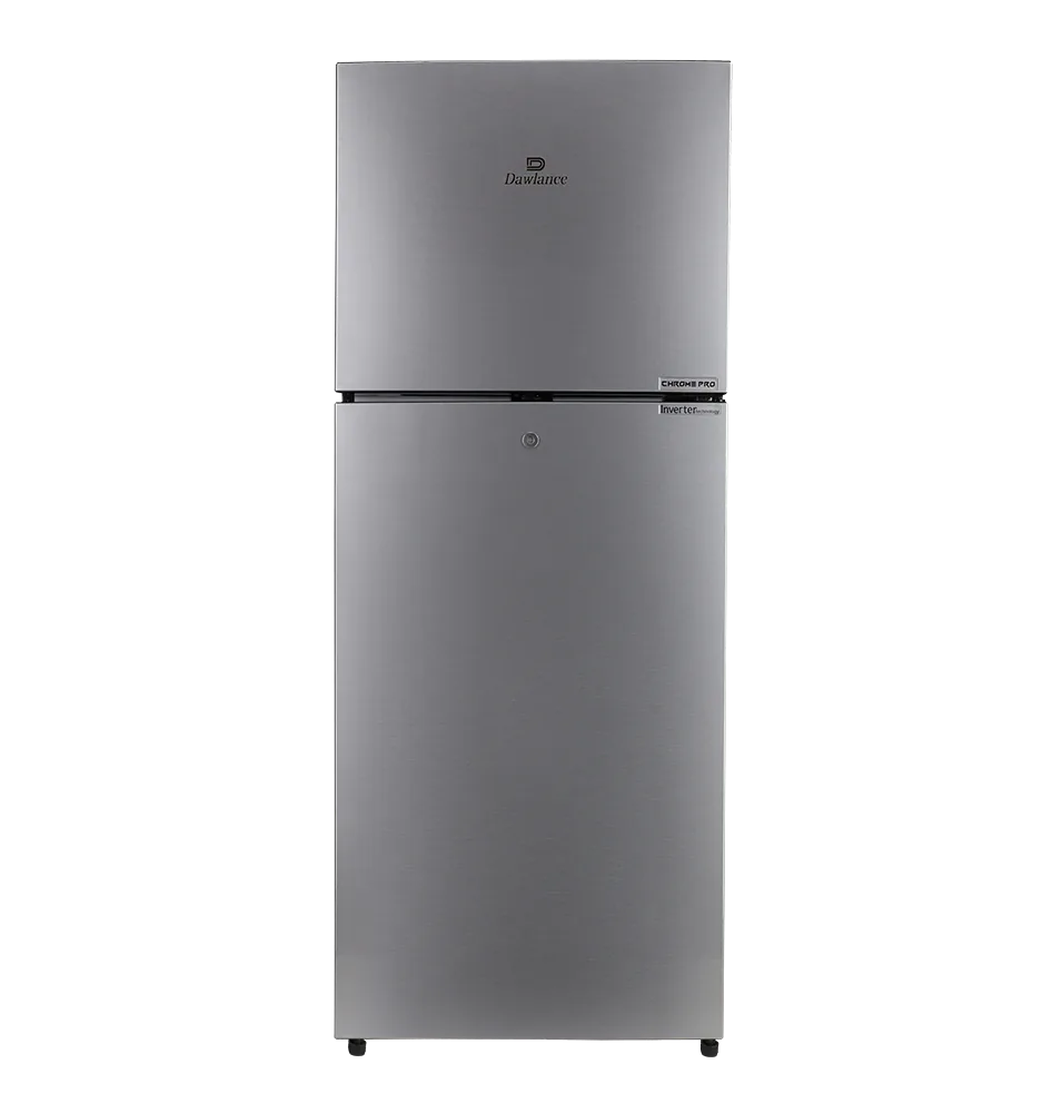 Dawlance 9178 LF Chrome Pro Hairline Silver Refrigerator front view