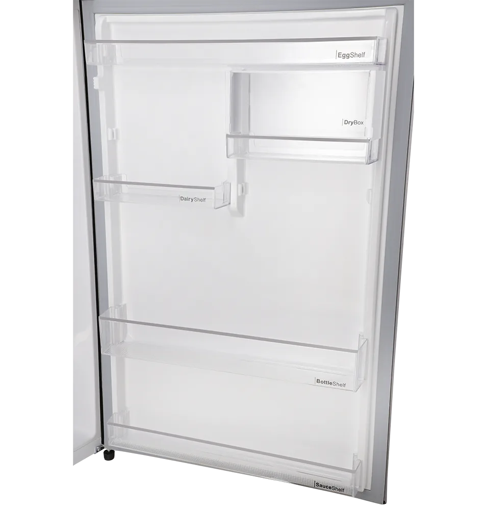 Dawlance 9191 WB Chrome Pro Hairline Silver Refrigerator angle view