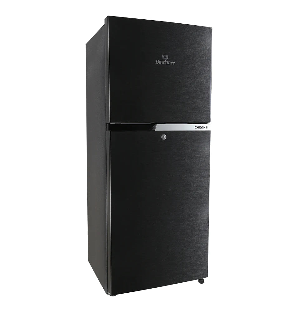 Dawlance 9191 WB FH LVS Black Hairline Refrigerator – angled view