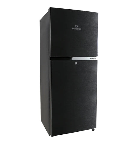 Dawlance 9191 WB FH LVS Black Hairline Refrigerator – angled view