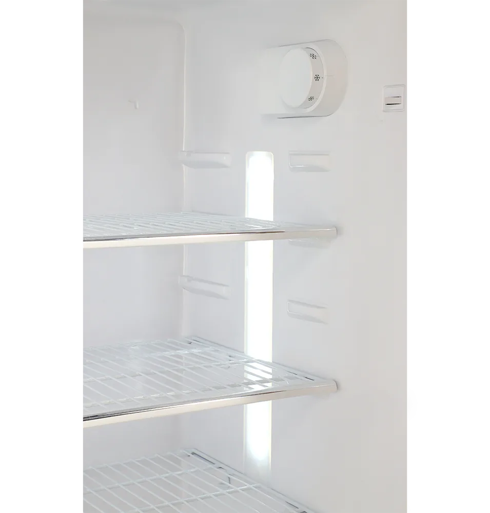 Dawlance 9193 LF Chrome Hairline Black Refrigerator close up