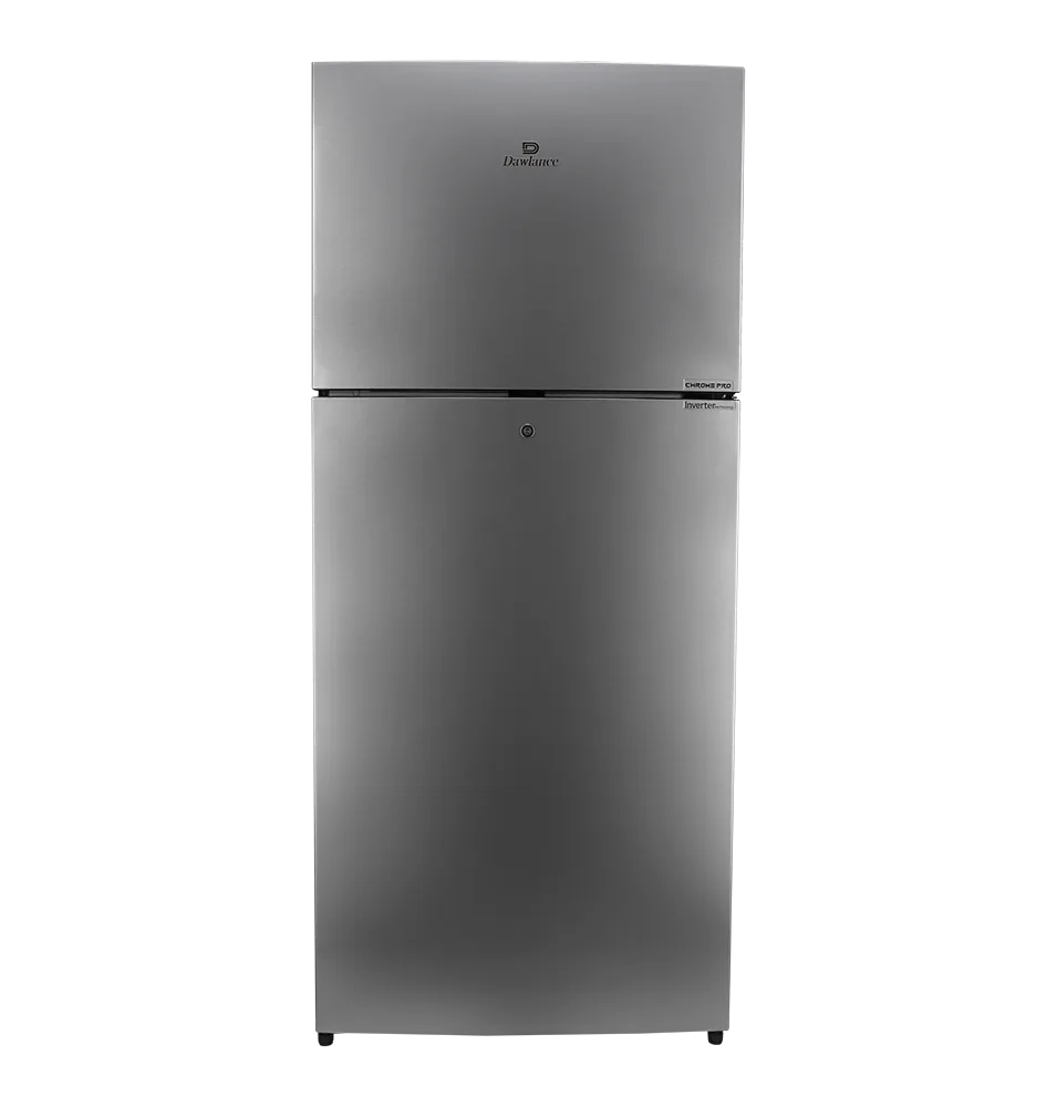 Dawlance 9193 LF Chrome Pro Hairline Silver Refrigerator front view